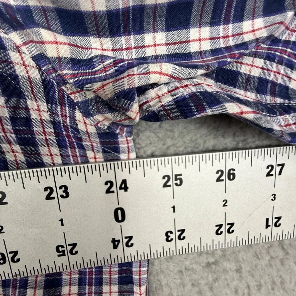 Ralph Lauren Mens Blaire Fit Plaid Long‎ Sleeve Button Down Shirt M Red Blue